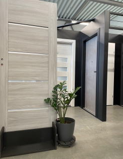 Vékony üvegcsíkos MDF ezüst tölgy színben