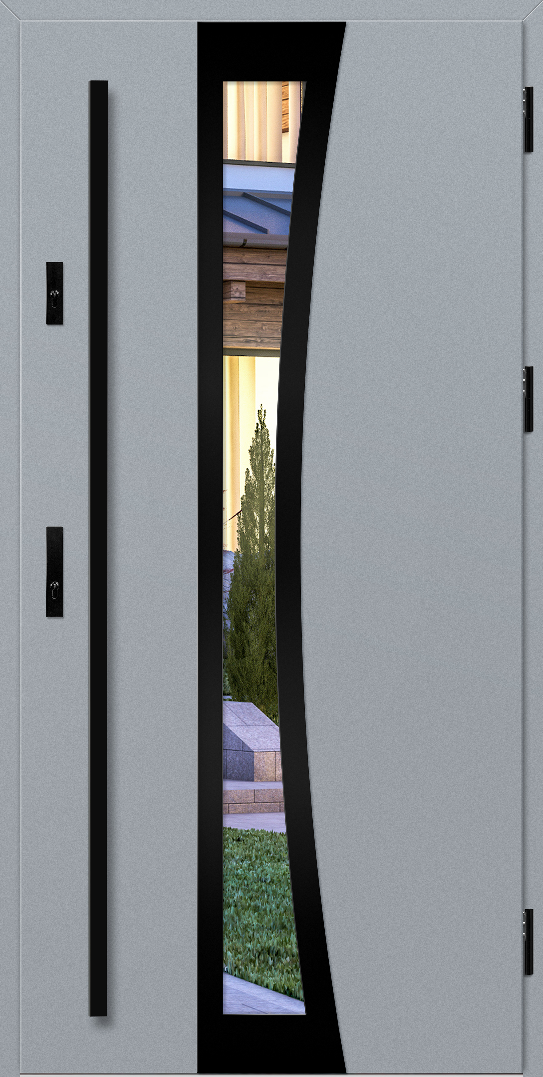 BAZYLEA 3 label black szary