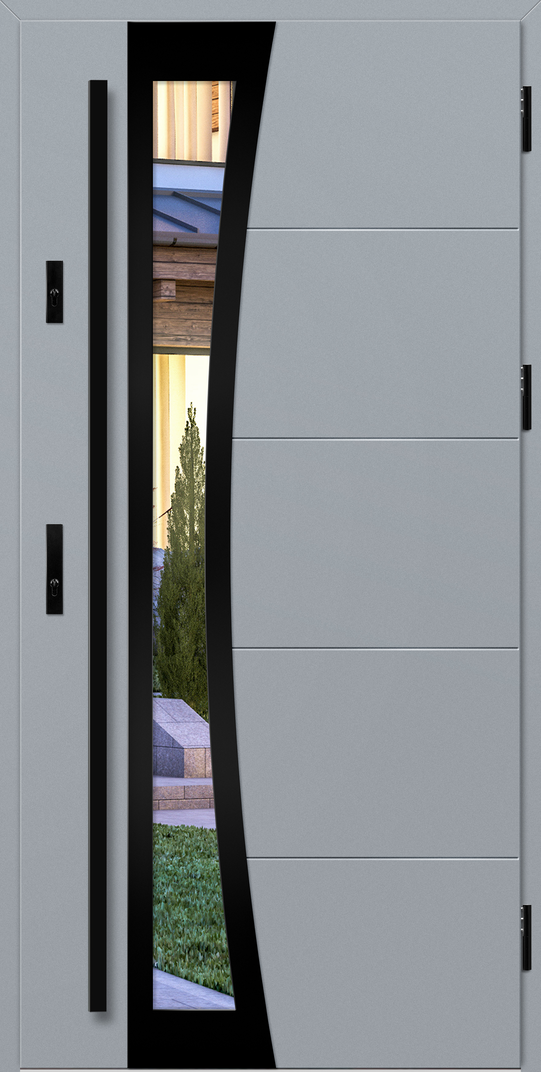 BAZYLEA 5 label black szary