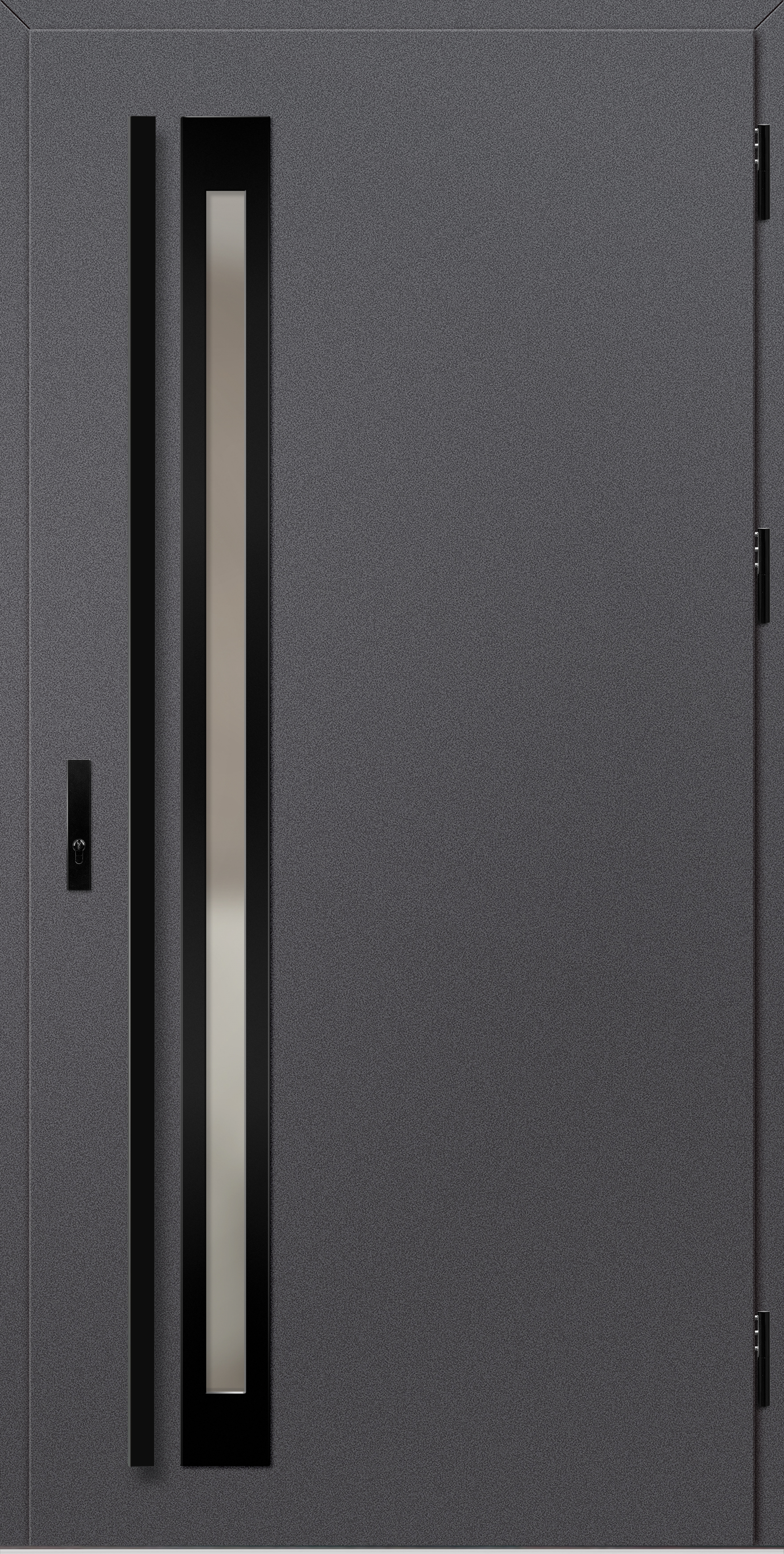 TREBUR 1 label black antracyt gładki