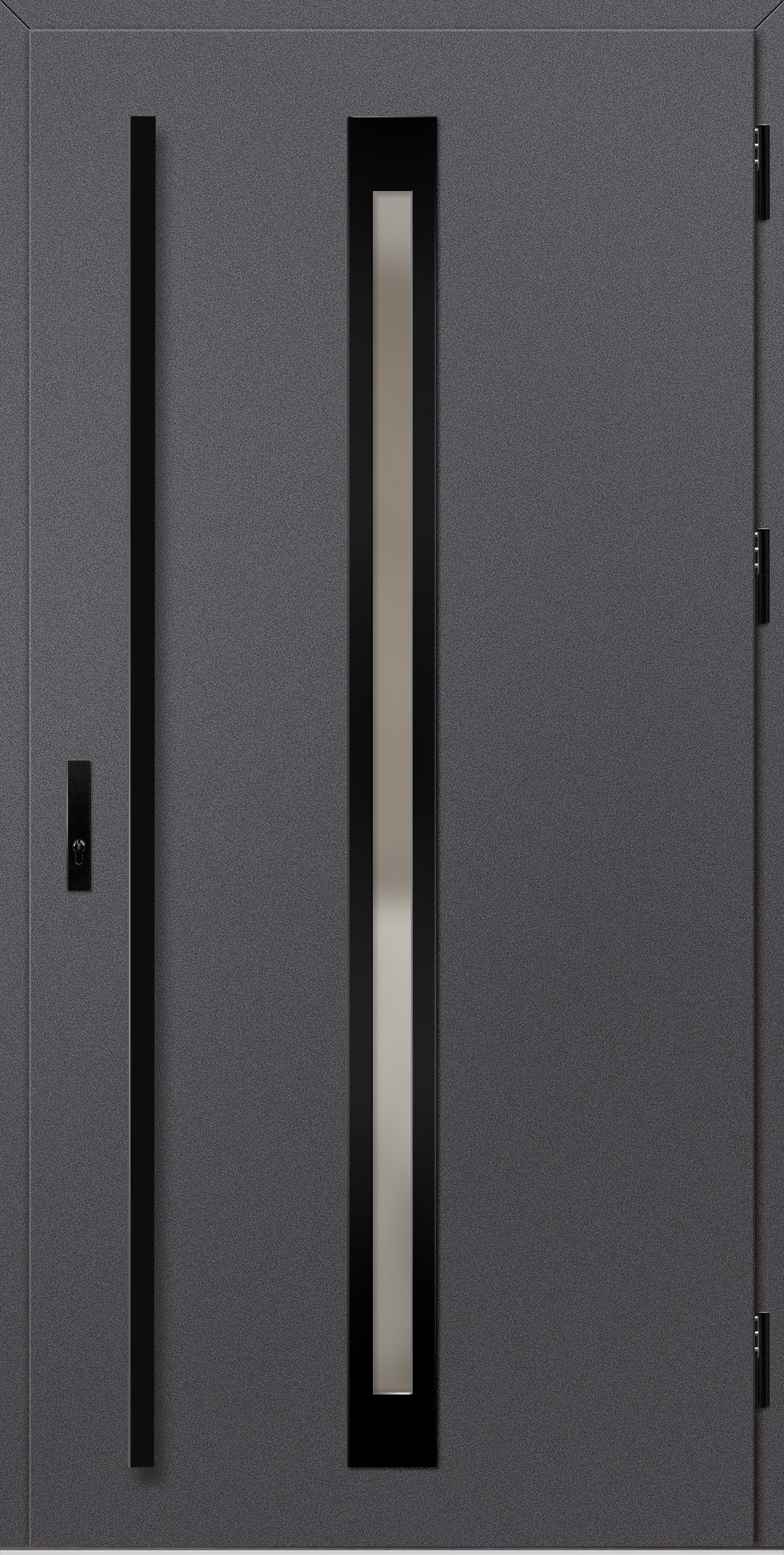 TREBUR 2 label black antracyt gładki