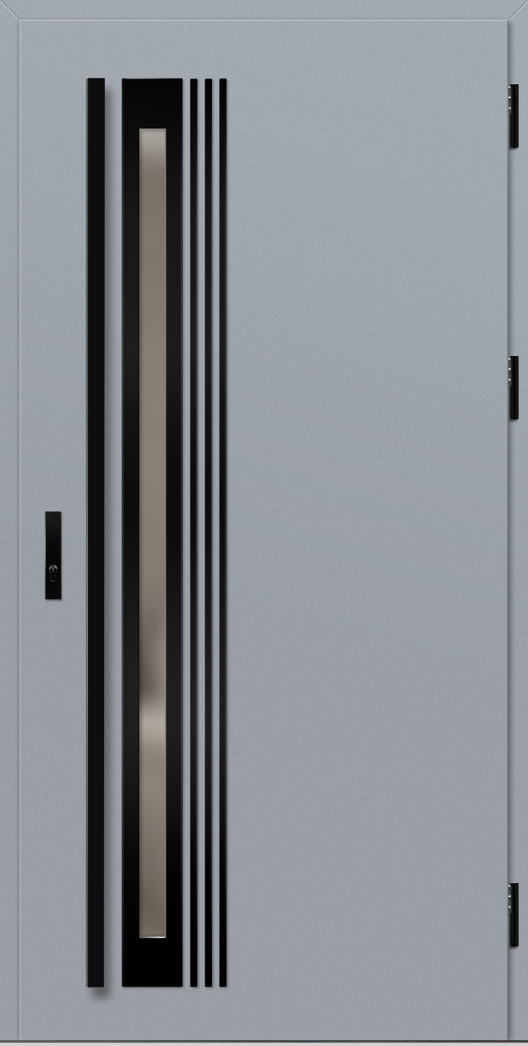 TREBUR 4 label black szary